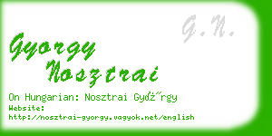 gyorgy nosztrai business card